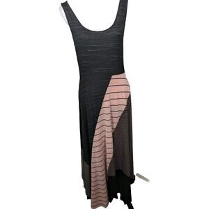 Spence Tank Maxi Dress Bust34 W 28 Length54, 3 Coordinating Fabrics Aysmetric